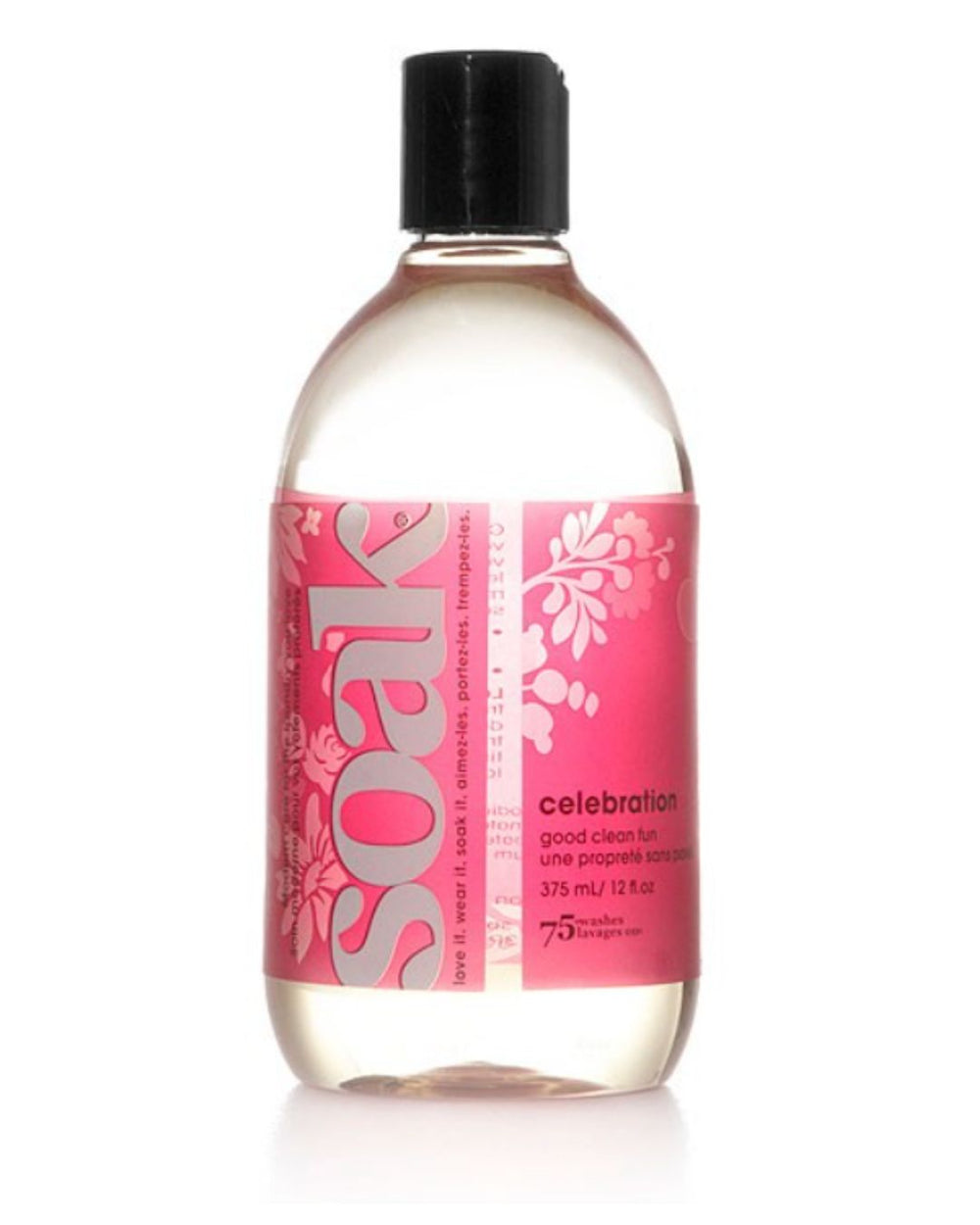 Płyn do prania delikatnych tkanin SOAK w butelce 375 ml o zapachu celebration